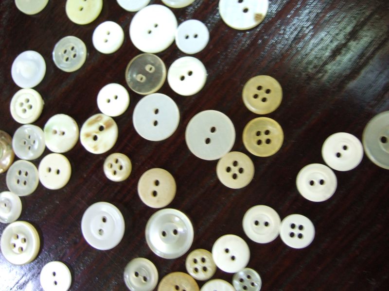 White buttons