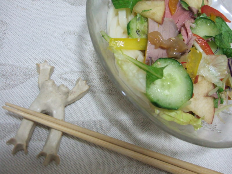 Cold udon salad
