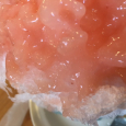 かき氷・桃シロップ　Shaved ice with Peach