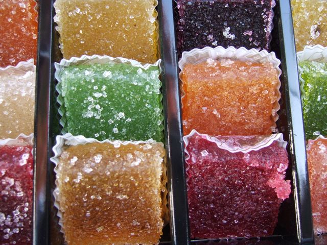 凝縮。 Pates de fruits Assortiment
