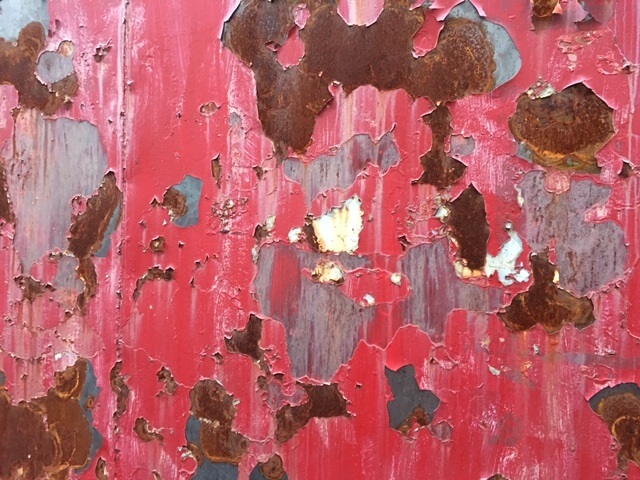 錆びた壁。Rusty wall